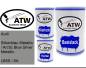 Preview: Audi, Silberblau Metallic / Arctic Blue Silver Metallic, LB5S / 5A: 500ml Lackdose + 500ml Klarlack + 250ml Härter - Set, von ATW Autoteile West.